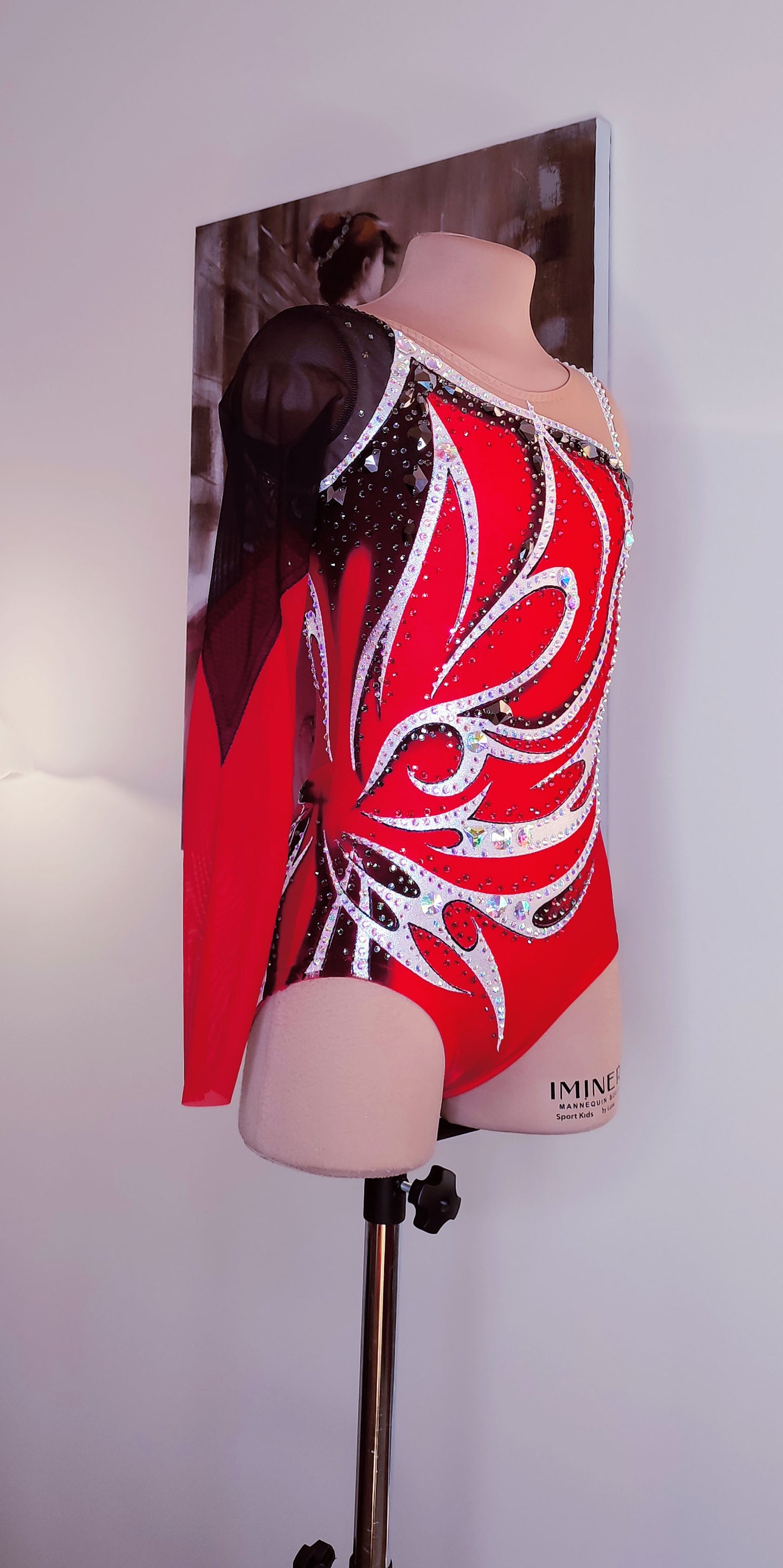 In stock! For height 164-174cm "Black/Red"