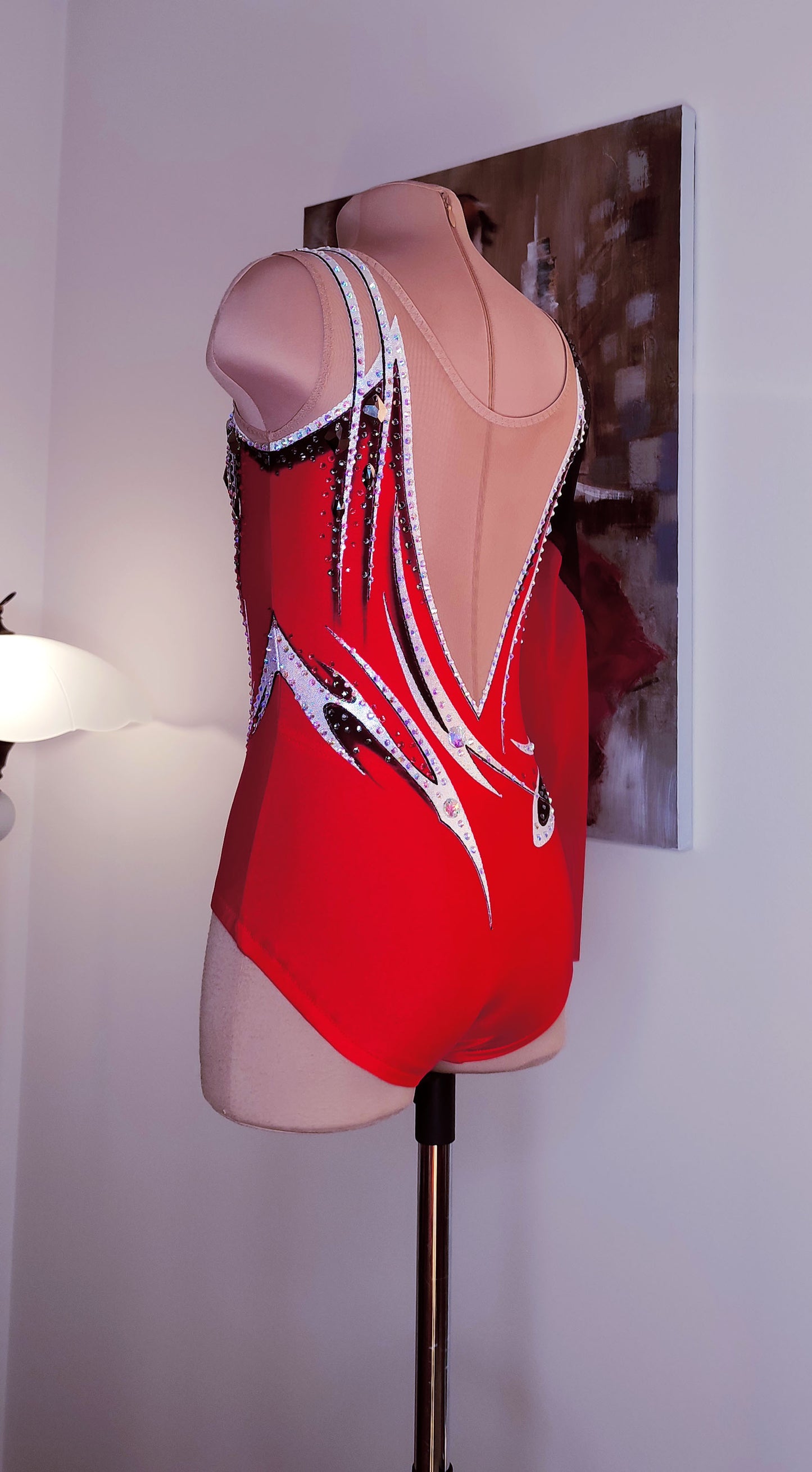 In stock! For height 164-174cm "Black/Red"