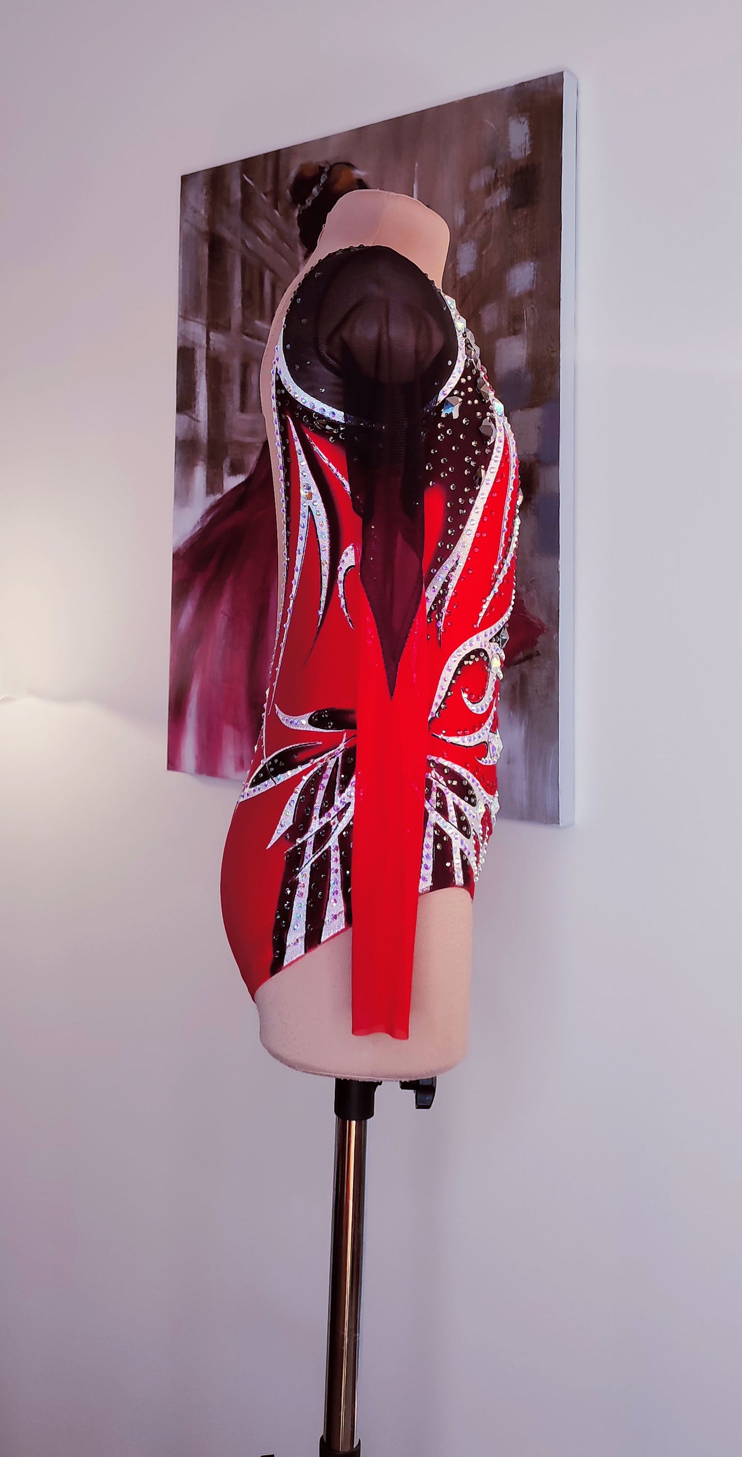 In stock! For height 164-174cm "Black/Red"
