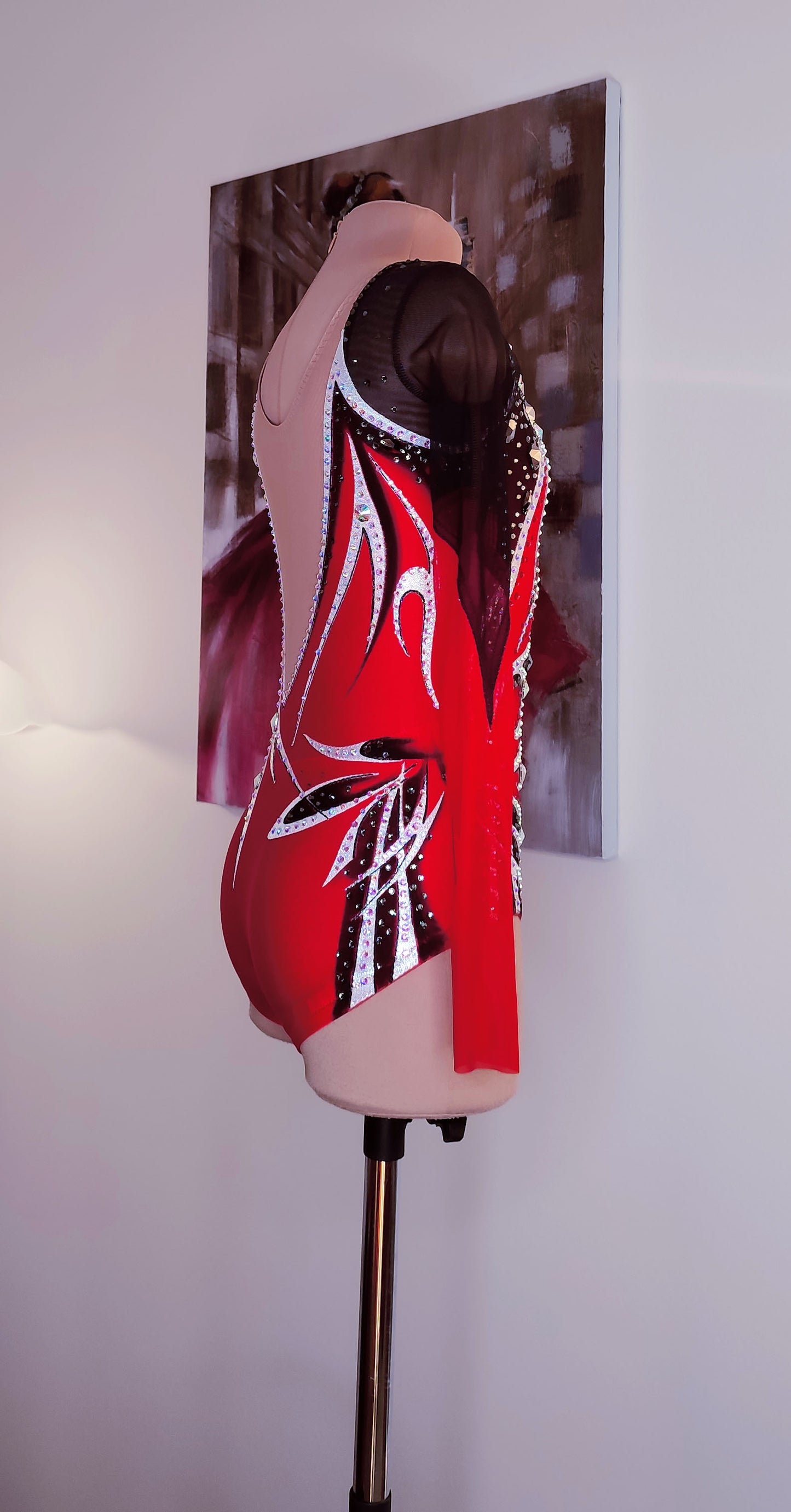 In stock! For height 164-174cm "Black/Red"
