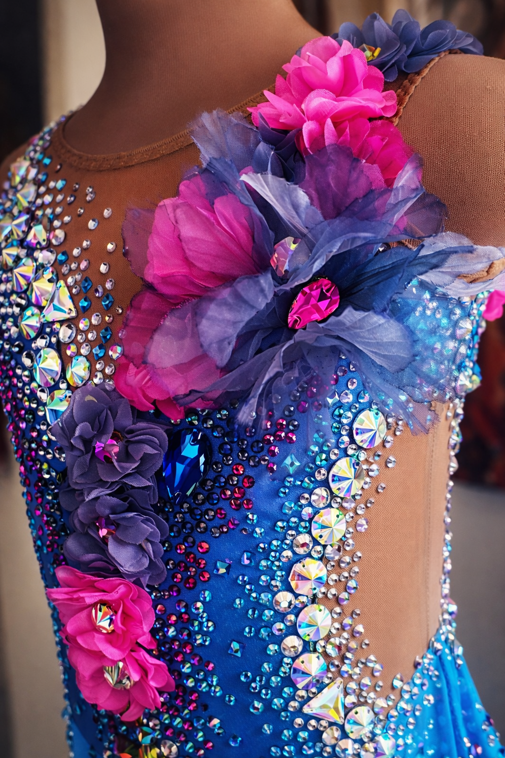 In Stock Rhythmic Gymnastics Leotard “Gorgeous Gray” – Height 125–130 cm